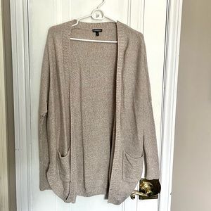 EXPRESS KNIT CARDIGAN - OATMEAL - SIZE SMALL